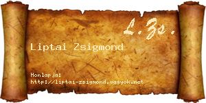 Liptai Zsigmond névjegykártya